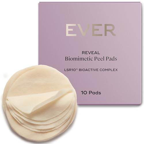 EVER Reveal Biomimetic Peel Pads - Exfoliating & Brightening Travel Pack, 10 Count ? Azelaic Acid, Caviar Lime & LSR10 for Radiant, Smoother Skin