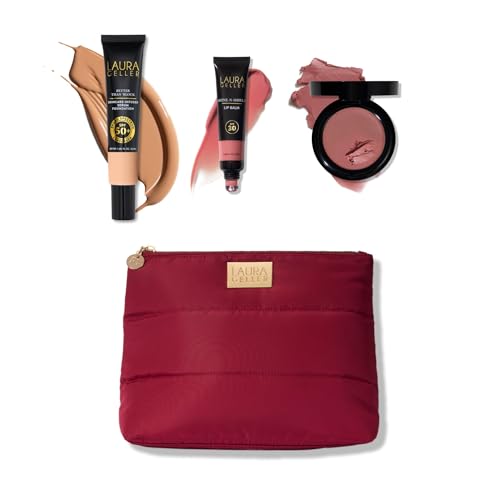 Laura Geller Medium SPF Skin Care Kit with Foundation, Blush & Lip Balm, Variation 03