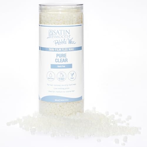 Satin Smooth Pure Clear Hard Wax Beads for Face & Body - 23oz (Pure Clear)