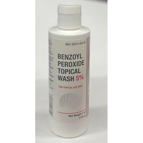 Benzoyl Peroxide Topical Face Wash 5% Acne Medication 5oz, 1 Count (Pack of 1)