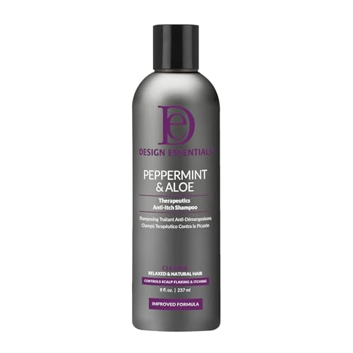 Design Essentials Peppermint & Aloe Therapeutics Anti-Itch Shampoo For Instant Scalp and Dandruff Relief - 8 Oz