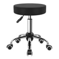 PU Leather Swivel Stool with Wheel for Salon Work Home SPA Shop Height-Adjustable and Cost-Effective Rolling Stool Chair Small (Black)