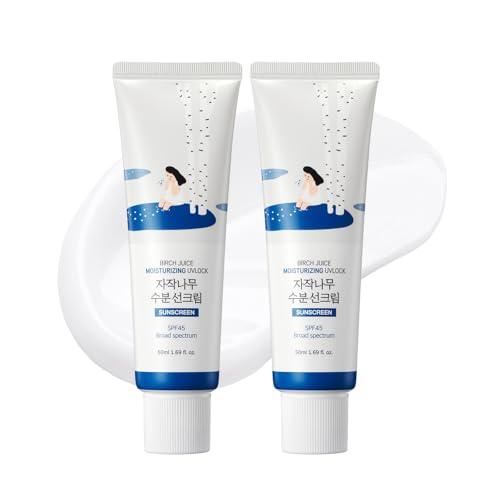 SPF 45 Sunscreen 2-Pack - Hydrating UV Lock Facial Sunblock with No White Cast - Lightweight, Sensitive Skin Safe, SPF 45 Broad Spectrum - Sunscreen 2Pack