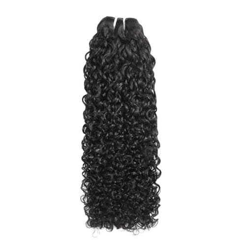 Edwad PC Curly Bundles - 12 Inch Pixie Curly Human Hair Bundle 85g Natural Black
