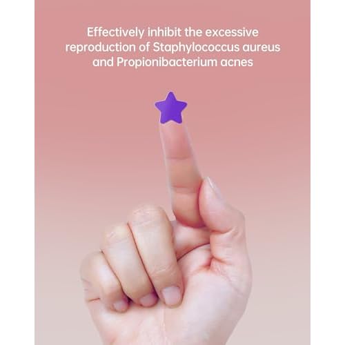 Star Acne Pimple Patch 140 Counts, Hydrocolloid Acne Patches for Face, Purple, Blue, Green, Pink and Yellow