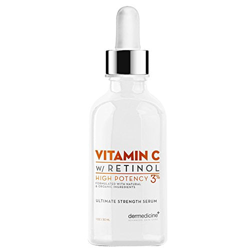 Vitamin C Serum with 3% Retinol - Anti-Aging Face Treatment for Bright, Youthful Skin