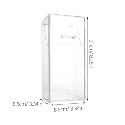 Zerodeko Acrylic Makeup Brush Holder with Lid Clear Pen Holder Storage Box for Desktop Organizing Makeup Brushes Stationery Small Items Home Office