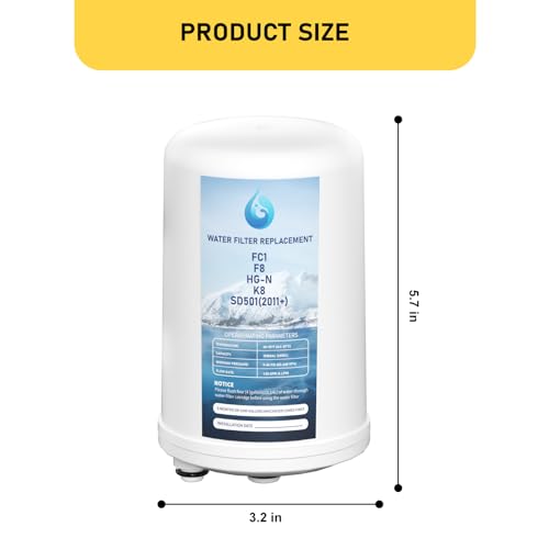 Zomixzo Water Filter Replacement Cartridge for Enagic K8 SD501 F8, 2-Pack