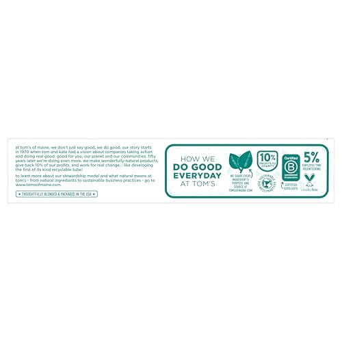Natural Fluoride Toothpaste with Spearmint - Long Lasting Fresh Breath, 4.7 oz Pack of 2