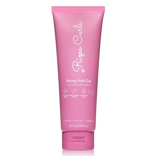 Rizos Curls Strong Hold Hair Gel - Long-Lasting, Flake-Free Curl & Frizz Control - 8oz