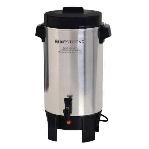 West Bend 42-Cup Aluminum Coffee Urn with Automatic Temperature Control & Dripless Spigot