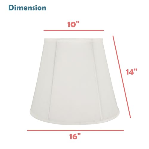 14 Inch Off-White Hexagon Bell Lamp Shade with Spider Construction - Aspen Creative