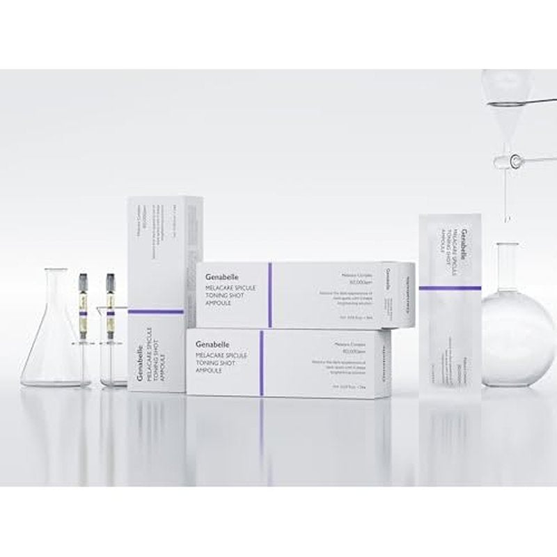 Genabelle Melacare Spicule Toning Shot Ampoule ? Skin Clarifying Serum with 80,000ppm Melacare Complex ? Spicule Technology for Glow, Pore Refining & Hydration ? 0.03 fl oz* 3ea