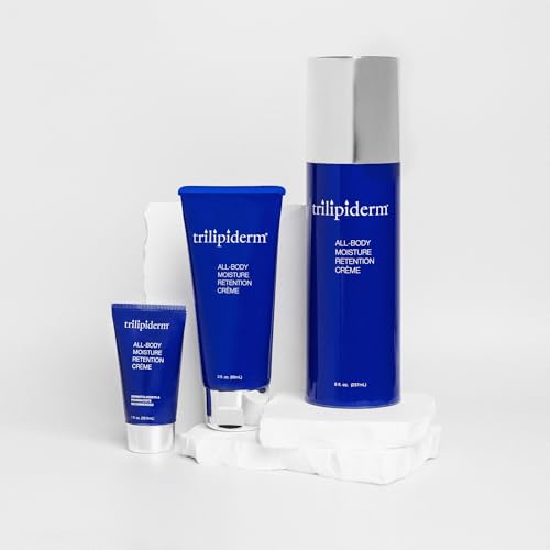 Trilipiderm All-Body Moisture Retention Cr?me ? Plant-Based Body Moisturizer Lotion for Dry Skin, Lightweight Daily Face and Body Cream with Meadowfoam & Vitamin E, Non-Greasy Hydrating Lotion, 8 oz