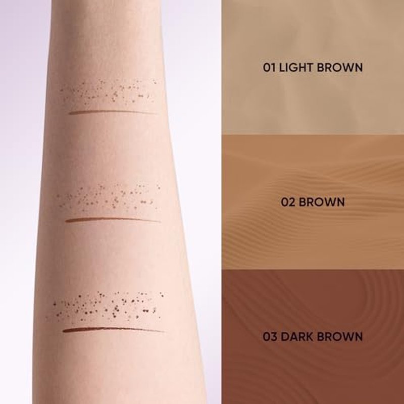 2CHILL Dual Ended Freckle Pen, 2 in 1 Microblading Fake Freckles and Eyebrow Pen, Waterproof Natural Lifelike Freckle Stamp, Faux Makeup Last All Day (02 Brown)