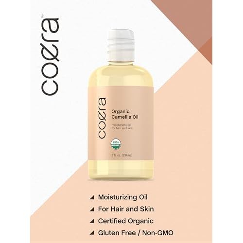 Coera Camellia Seed Oil Organic | 8 fl oz | Moisturizing Oil for Hair and Skin | Free of Parabens, SLS, & Fragrances