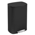 13 Gallon Stainless Steel Trash Can with Lid - Fingerprint Proof Black - Slim & Quiet