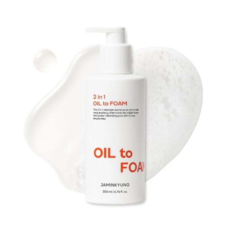 1-Step Cleansing Oil-to-Foam, Cleanser for Face, Makeup Blackhead Remover, Pore Minimizing, Korean Skin Care 6.76 fl oz