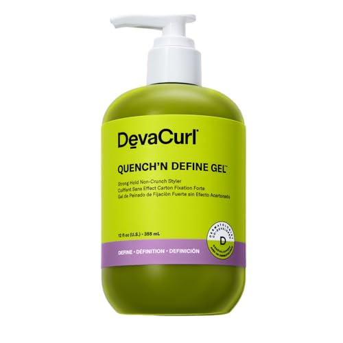 DevaCurl Quench 'n Gel 12 Oz – Strong Hold Curl Styler with Moisture & Shine
