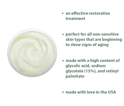 Glycolic Acid Facial Cream for Anti-Aging Exfoliation - Non-Sensitive Skin, 50ml