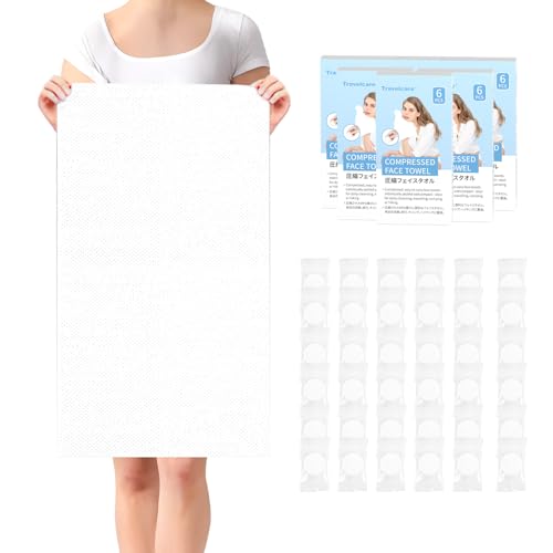 Portable 21x12 Inch Thicker Compressed Towels - 36 Packs Travel & Outdoor Reusable Washcloths
