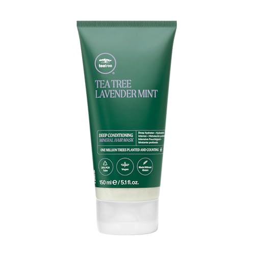 Tea Tree Lavender Mint Deep Conditioning Hair Mask 5.1 Fl Oz - Hydrates & Strengthens Coarse Dry Hair