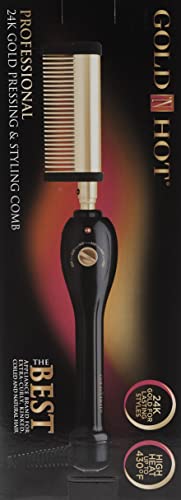 Gold N Hot Professional Styling Comb with Multi-Temp Regulator 200F-430F - 1 Pack