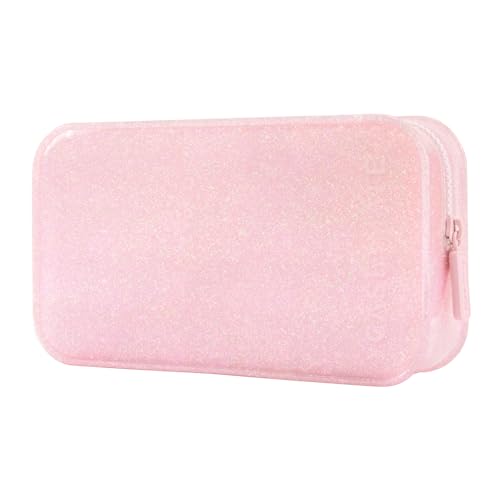 Waterproof Jelly Makeup Bag - Ballet Pink Twinkle Travel Cosmetic Pouch