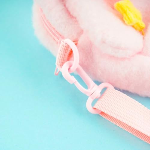 Kirby Fluffy Sling Bag (Smile) ? 8.7-Inch Plush Crossbody Bag with Adjustable Strap