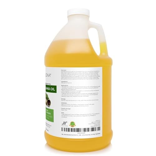 velona Macadamia Nut Oil 64 Fl Oz | 100% Pure and Natural Carrier Oil | Refined | Cooking, Skin, Hair, Body & Face Moisturizing | Use Today - Enjoy Results