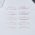 PERMANIA Lash Lift Pads, New Self-Adhesive Super Soft 10Pcs/5Sizes Fish-Shaped Lash Lift Rods Extreme Eyelash Curler Reusable (Pink)