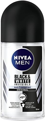 NIVEA MEN Invisible Black & White Deodorant Roll-On 6 Pack - 50ml