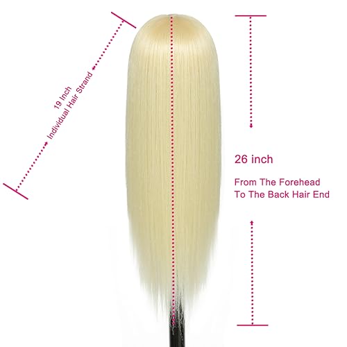 Platinum Blonde Mannequin Head with Hair and Stand for Styling Practice