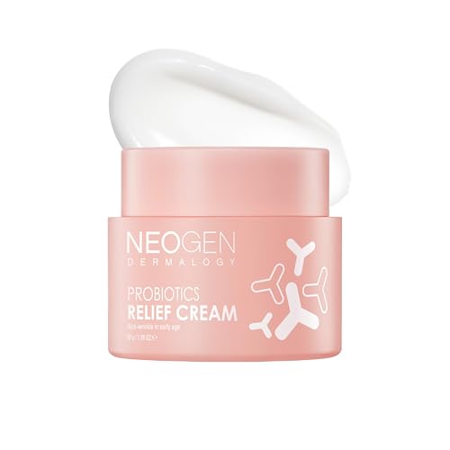NEOGEN Probiotics Relief Cream 1.76 oz (50g) - Hydrating & Firming Facial Moisturizer with Probiotics Lactobacillus & Bifida & Collagen - Korean Skin Care