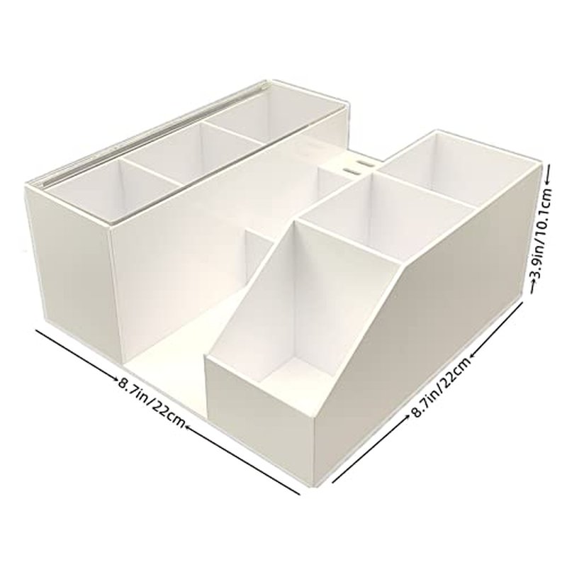 Acrylic Eyelash Beauty Organizer, Grafting Tool Storage With Tweezers Holder Display Boxes for Home Salon (White)