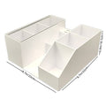 Sisiter Eyelash Beauty Organizer Acrylic Storage Box with Tweezers Holder - White
