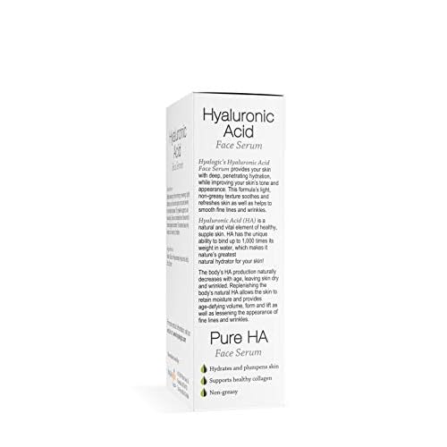 Hyalogic Episilk Pure HA Facial Serum - Face Serum with Hydrating Hyaluronic Acid - Moisturizing Skin Care to Soften & Hydrate the Skin - Non Greasy, Fragrance & Dye Free - 1oz