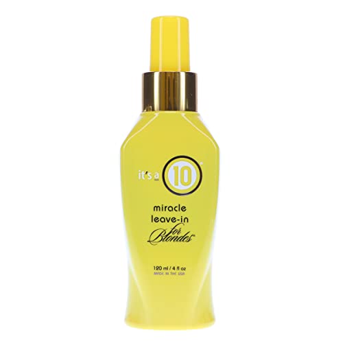 Blonde Leave-In Hair Conditioner 4 oz Pack of 2 - Neutralizes Brassiness & Adds Shine