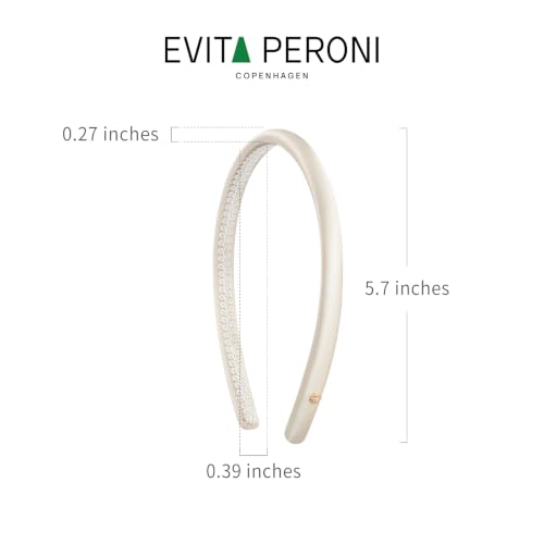 EVITA PERONI Black Silk Headband for Women - Non-Slip Comfort Hair Accessory