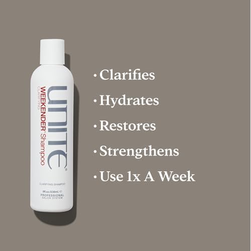 UNITE Hair ? WEEKENDER Shampoo ? Gentle Clarifying Cleanser to Remove Buildup & Restore Shine ? Non-Stripping Weekly Reset for All Hair Types ? 8 Fl Oz
