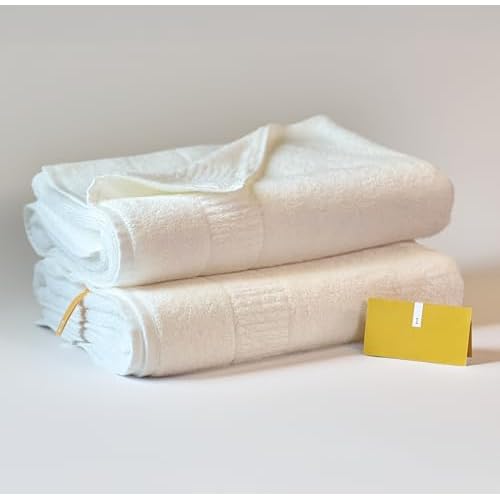 Extra Absorbent Organic Cotton Bath Towels, Soft & Lightweight Plush,Made in Japan, Oeko-Tex Class 1 Certified, 28 x 53 inch, White, Pack of 2 ? Proof of Purity
