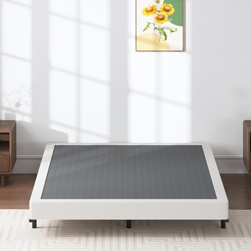 SHLAND King Box Spring with Cover - 5 Inch Heavy Duty Bed Base, Noise-Free, Easy Assembly, Black