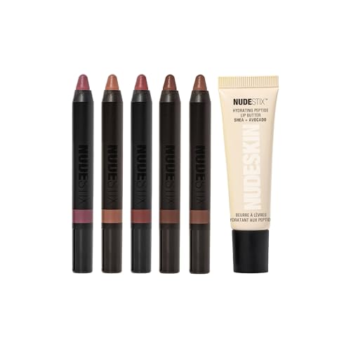 Nudestix Nude Love Lip Palette - 6-Piece Multi-Use Nude Lip, Cheek & Eye Set