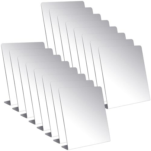 16-Piece Countertop Mirror Set - Large 8.5x9 Inch Freestanding Acrylic Table Mirrors for Home & Office - Variation of THIS listing