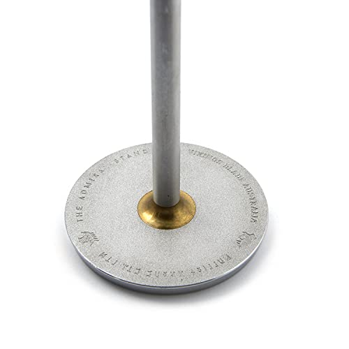 Heavy Duty Viking Style Razor & Brush Stand - Antique Stainless Steel & Brass