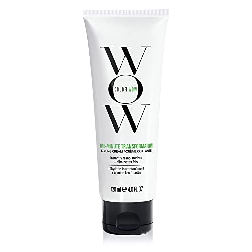 COLOR WOW One Minute Transformation ? Instant frizz fix| Nourishing styling cream smooths, tames + defrizzes on the spot| Avocado oil + Omega 3¡¯s hydrate, repair for silkier, smoother texture