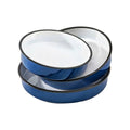 Enamel Roasting & Baking Pan Set 10/12/14 Inch Round Cake Pans Kitchen Cookware