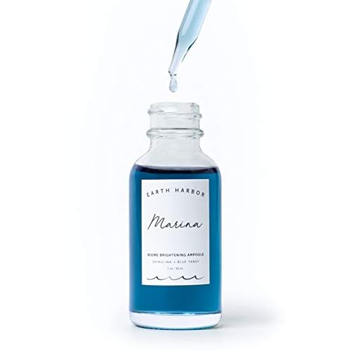 Earth Harbor | MARINA Biome Brightening Ampoule - Brightens & Balances | Blue Tansy + Spirulina + Squalane | 1 fl oz
