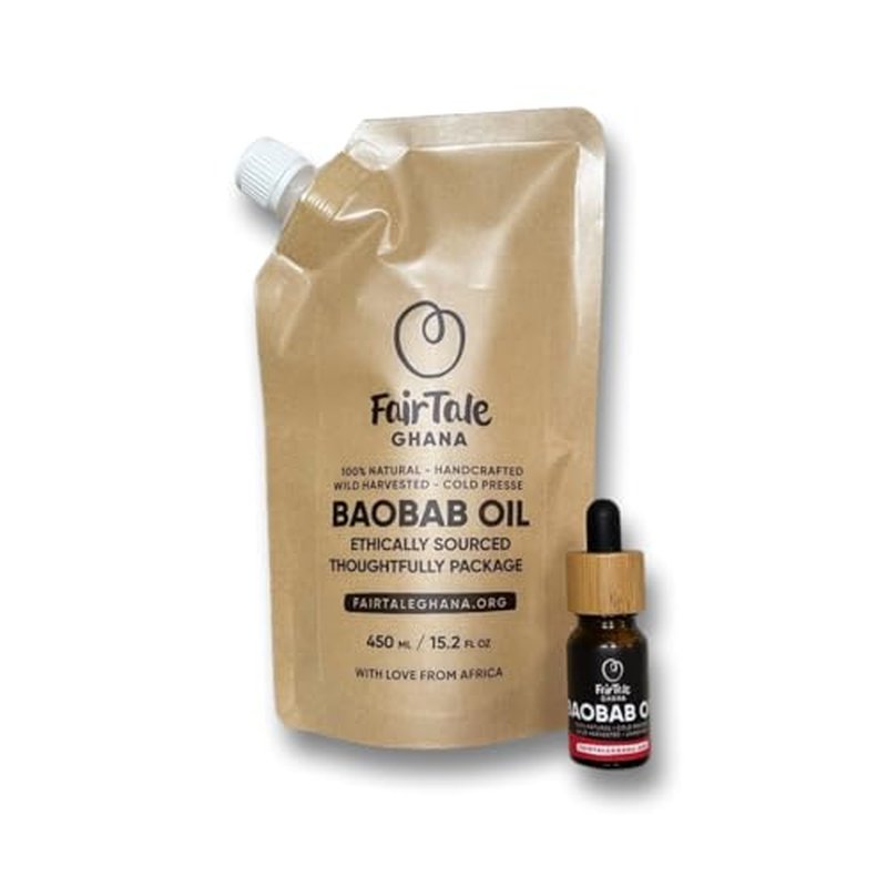 Baobab Oil 15.2 fl oz | 450 ml - 100% Natural Unrefined Cold-Pressed Face Body Hair Oil Africa