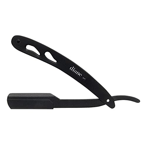 Diane Professional Straight Edge Shaving Razor, Black, 0.15 lb (Pack of 2)